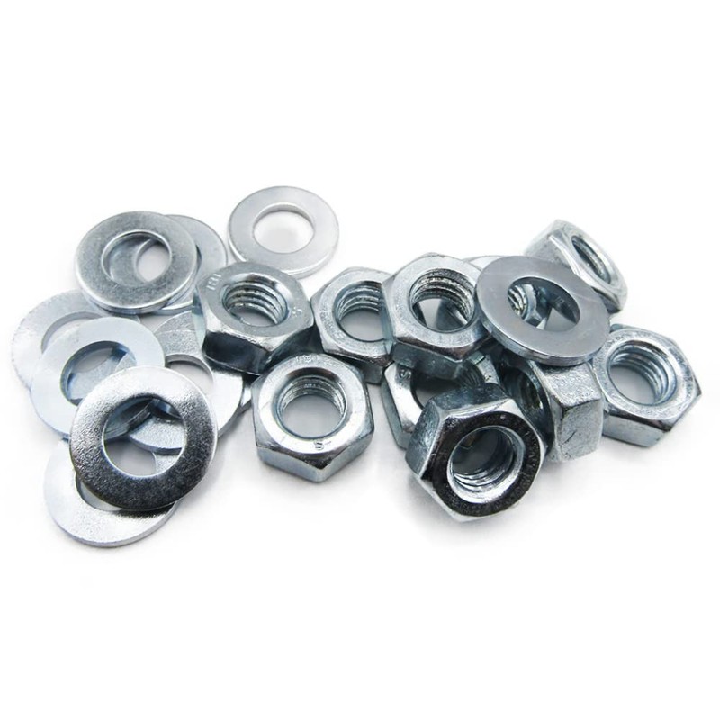 M10 Nuts & Washers Set. 10 – M10 Steel Nuts