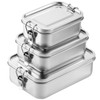 Umigy 3 Pcs Stainless Steel Food Containers 850/1400/2400 ml Metal