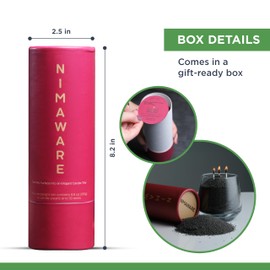 nimaware Pearled Candle Sand | Refillable Non-Toxic Powder Candle Kit | Vegan Wax Beads | 30 Wicks | DIY Sand Candle Making |Long Lasting & Safe | 8.8 Oz (Black)