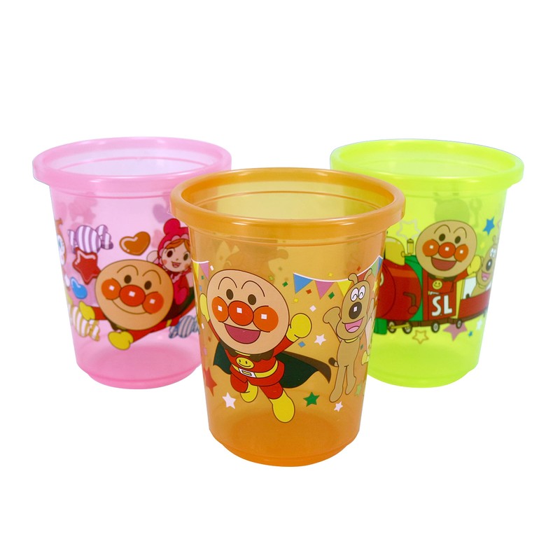 Recreational Anpanman Staw Cup 3 pieces (3 different colors)