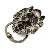 QWORK® Lion Head Knocker with Screws, Classical Antique Bronze Lion