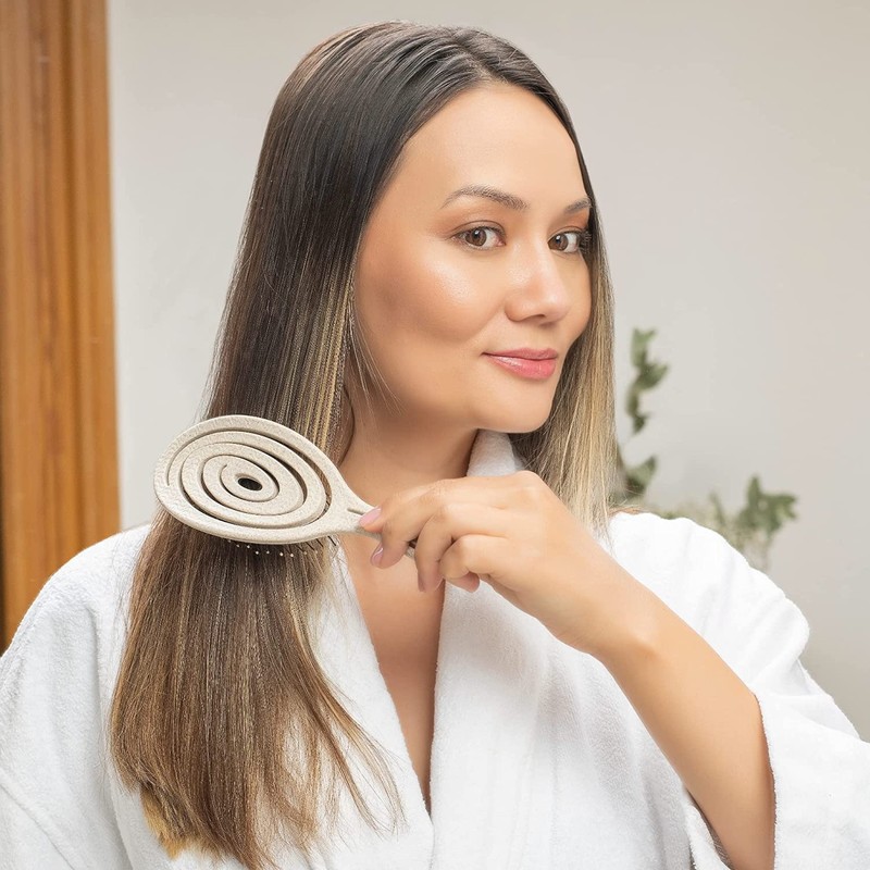 ETHEL Organic Hair Brush without pulling for women, men &