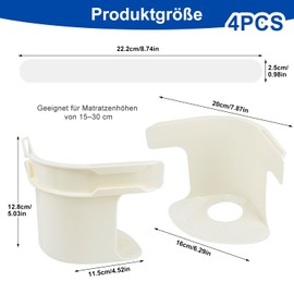 Niuny Bed Sheet Holder Bed Sheet Straps Corners 4 Pieces Fitted Sheet Holder Bed Sheet Holder with Closure Strips Sheetlocks Sheet Corner Holder Bed Sheet Holder for Mattress Protector Bedding