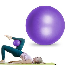 NTEK Soft Pilates Ball – Mini Exercise Ball for Yoga, Core Training & Physical Therapy – Anti-Burst, Non-Slip Small Gym Ball with Straw for Easy Inflation Home, Office & Barre Workouts (PURPLE, 25CM)