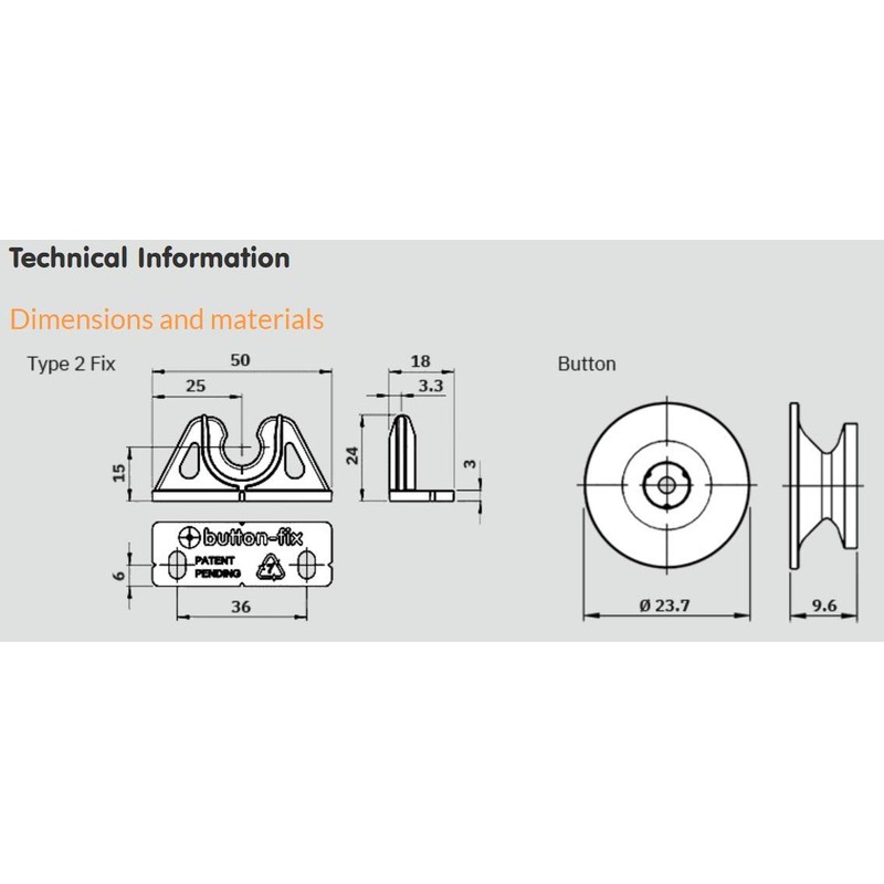 Button Fix Type 2 Bracket Marker Guide Kit Connecting Panel