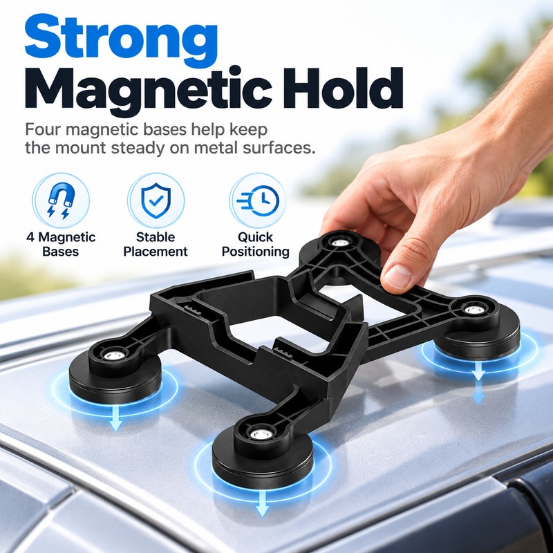 Magnetic Roof Mount for Starlink Mini/Mini X – 4 Magnetic