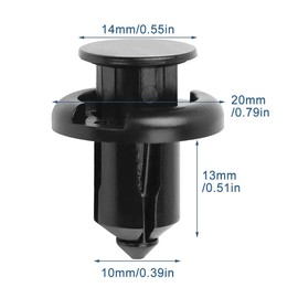 100 Pcs Car Retainer Bumper Clips and Fastener Remover Kit Push-Type Retainer Clip Compatible with Honda & Acura 91505-TM8-003 91503-SP0-003 90467-A0005 91503-SZ5-003