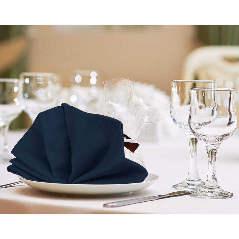 Utopia Kitchen Navy Blue Cloth Napkins [12 Pack, 18x18 Inch]