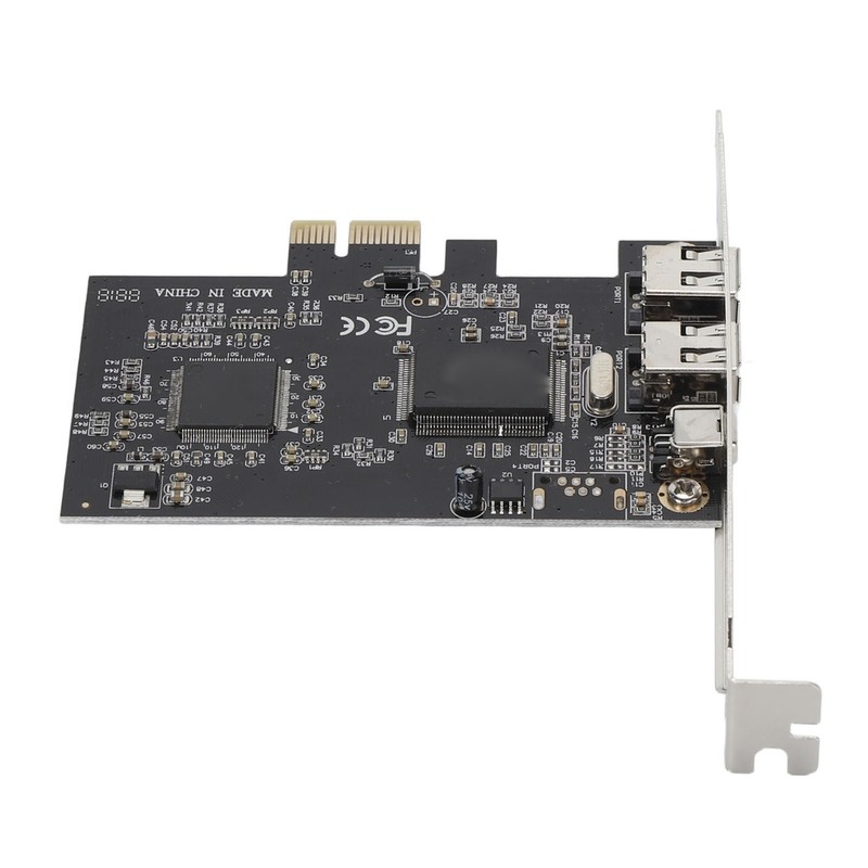 PCIE 1X to 3 Port 1394A Firewire Riser Card Dual
