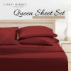 Linen Market Burgundy Queen Bed Linen Set Soft Comfortable Deep