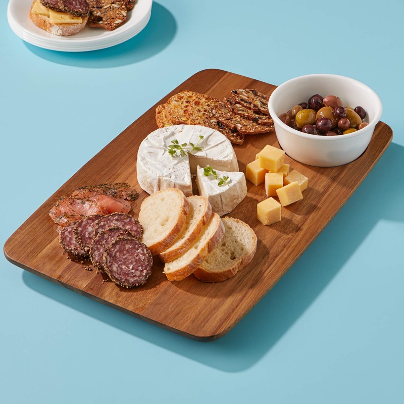 Corelle Vitrelle Coordinates 2-Pc Cheese Board with Bowl Serving Set,Charcuterie