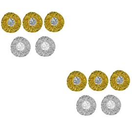 Baluue 2sets Hair Treatment Foil Cap Heat Cap for Deep Conditioning Hair Coloring and Dye Hat Aluminum Foil Universal Size Easy to Clean 5pcs*2