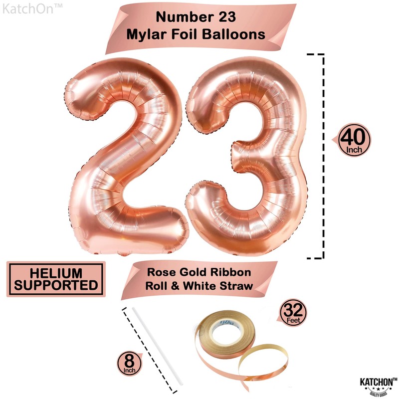 KatchOn, Rose Gold 2p Balloons - 40in, 23 for Women's