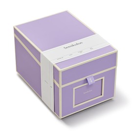 Semikolon 370082 CD and Photo Box 17.7 x 15.7 x 25.6 cm for 10 x 15 cm Photos Cover Lilac Silk Purple