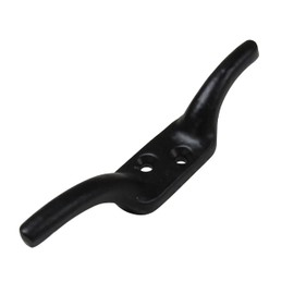 Secure Fix Direct Black or Galvanised Cleat Hook 3" - 6" (Washing Line Blind Cord Tie Back Trailer Rope) (Black, 5")