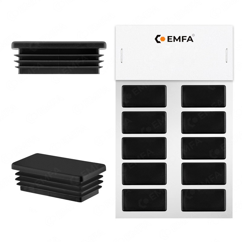 Lamellar plugs End caps for rectangular pipe 120x80 mm 10