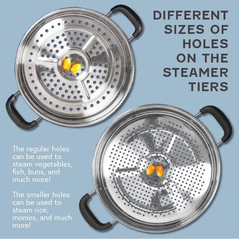 Concord 30 CM Stainless Steel 3 Tier Steamer Pot Steaming