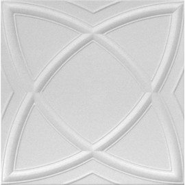 R13W Foam Glue-Up 20x20 Decorative Ceiling Tile (21.12 s/f) Pack of 8, Plain White