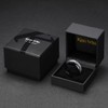 King Will 8mm Mens Wedding Band Black Plated Tungsten Wedding