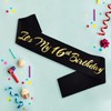 Novaflare It's My 16th Birthday Sash, Black Gold Birthday Sash
