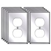 [10 Pack] BESTTEN 1 Gang Mirror Polished Stainless Steel Duplex