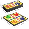 ZUNIPLEX Ludo Magnetic Foldable Flying Chess,Dice Game,Small Land-Based Game,Board Game