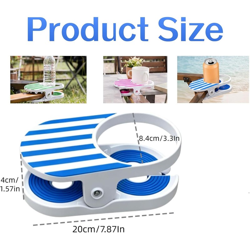 Genérico Clip-On Drink Holder, Bottle Stand Universal Cup Holder Clip,