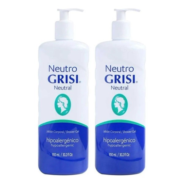 Jabón Corporal Hipoalergenico Grisi Neutro 2 Pzas De 900 Ml