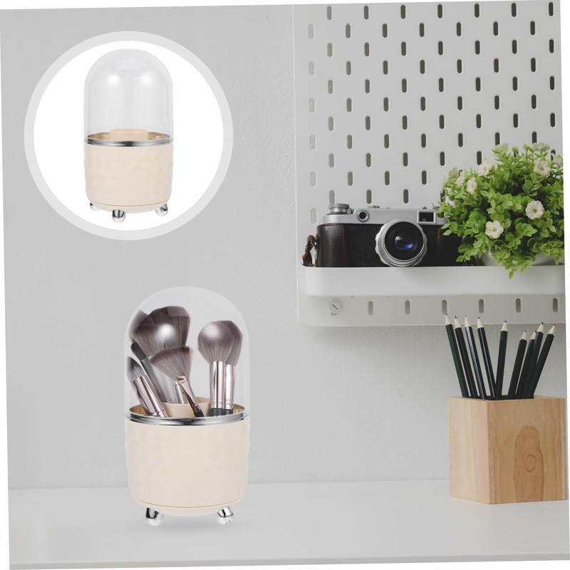 CAXUSD Ergonomic Makeup Brush Storage Box Brush Holder Smooth Surface