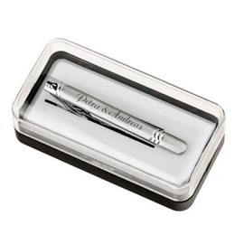 aplusashop ID Tie Clip Pin with Engraving Stainless Steel Wedding Business with Box, stainless steel, without stone