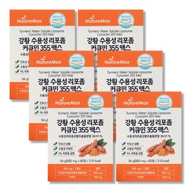 [12-month supply] Water-soluble liposomal curcumin, turmeric curcumin, 60 tablets, 6 pieces / [12개월분] 수용성 리포좀 커큐민 강황 커큐민 60정, 6개