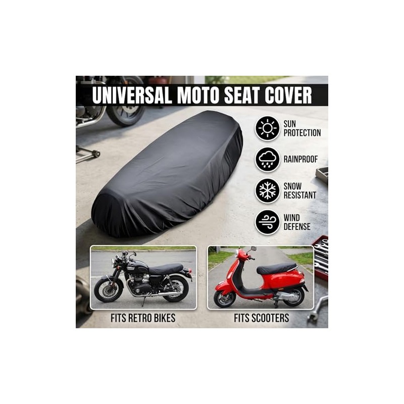 Motorcycle Seat Cover Universal 23.6 x 36.2 inches, Waterproof Oxford