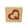 5th Wedding Anniversary Word Art Beech Block With 5 Year