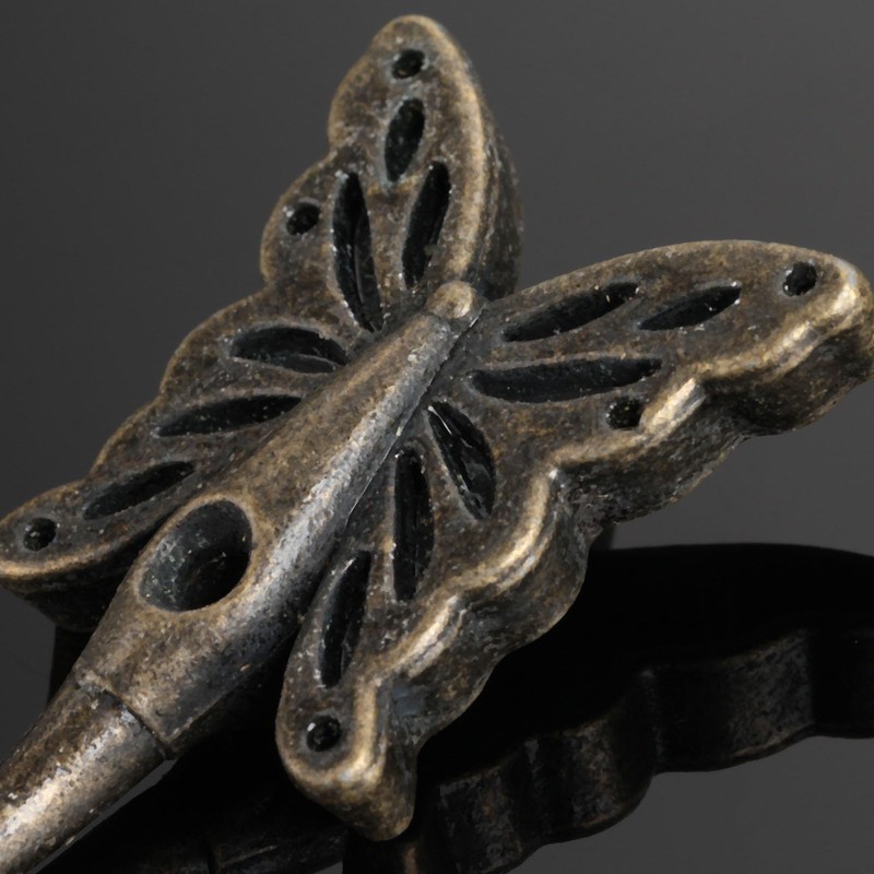 Mgoodoo Butterfly Hooks for Wall,Antique Decorative Wall Hooks 2 Pack