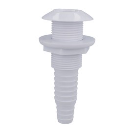 AB Tools 1" BSP Plastic Skin Through Hull Fitting 19mm & 25mm Hose Tail Bilge Pump Drain