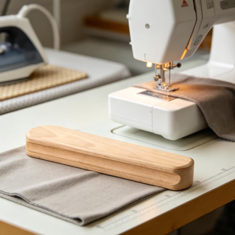Professional Beech Wood Tailors Clapper, 9.4in Multifunction Sewing Tool, Pressing