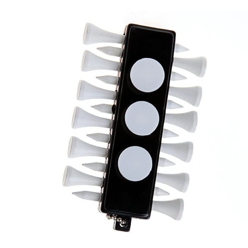 Tecno Pro Cross-Country Golf Tee Holder with 12 Tees &