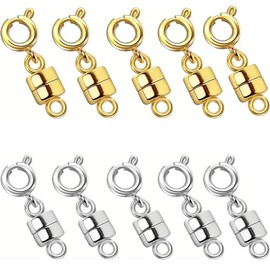ZKGYUS Pack of 10 Magnetic Clasp Chain Bracelet Clasp for Chains Necklace Bracelet DIY Jewellery Making Accessories