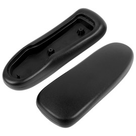 BROODAY Vinyl Arm Pads Caps for Herman Miller Classic Aeron Chair Graphite Size A, B, and C,Office Chair Arm Pads,Black,Aeron Chair Replacement Parts