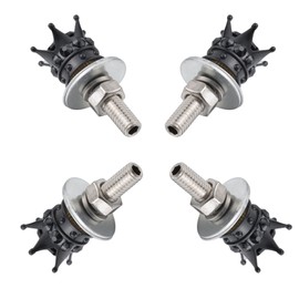 Lunsom License Plate Screws Fastener Bling Mounting License Plate Bolts License Plate Screws Kits Compatible with Car Motorcycle,4 PCS (Black)