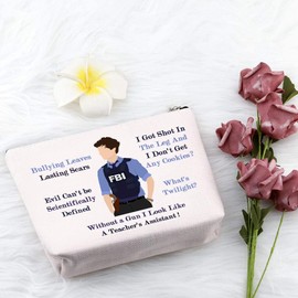 PXTIDY Spencer Lover Gift Spencer Inspired Zipper Pouch Criminal Tv Show Merchandise Makeup Bag Doctor Reid Gift