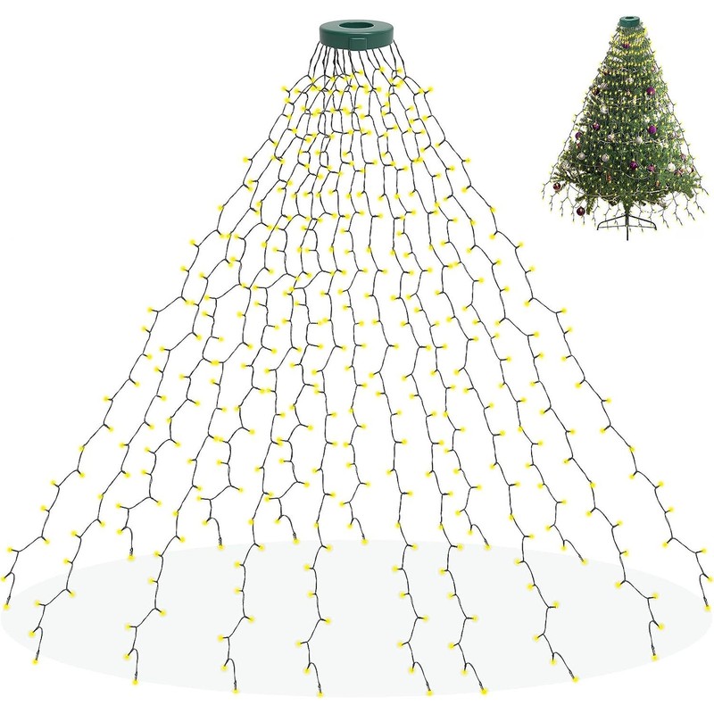Christmas Tree Decoration Lights with Ring 2m 400 LED Christmas