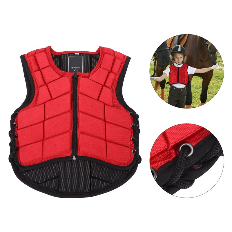 Kids Equestrian Vest Foam Padded Safety Horse Riding Protective Gear