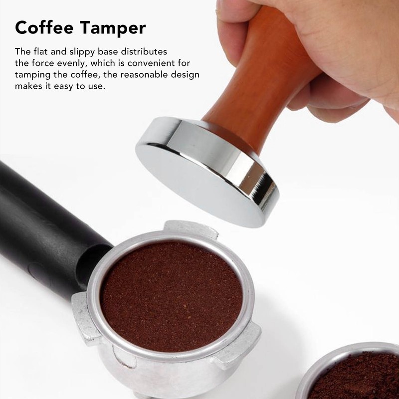 Coffee Tamper Stainless Steel Flat Bottom Tamping Tool Coffee Hand