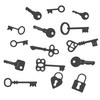15 Small Lock & Key Metal Cutting Dies, Locks, Keys,