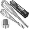 Walfos Whisks Large Whisk Set of 2, Heavy Duty Stainless