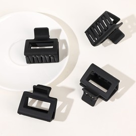 Ivyu Hair Clip - 8 Packs Black Small Claw Clips for Women, 1.57 Inch Mini Hair Clips, Hair Styling Accessories for Women Girls