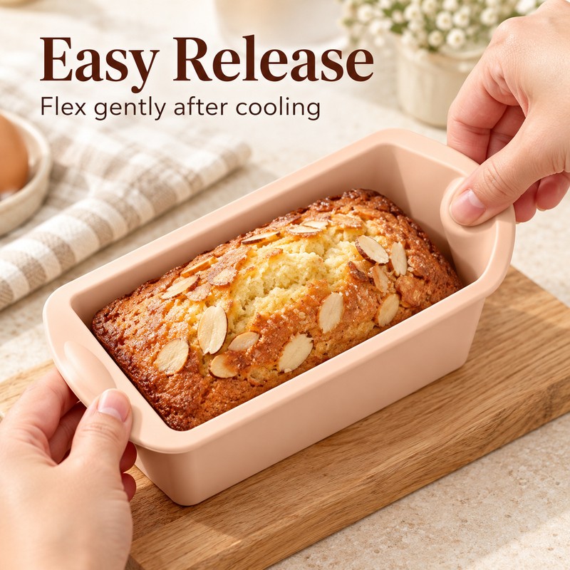 Silicone Baking Molds NonStick Rectangle Cake Pans Mini Loaf Pan