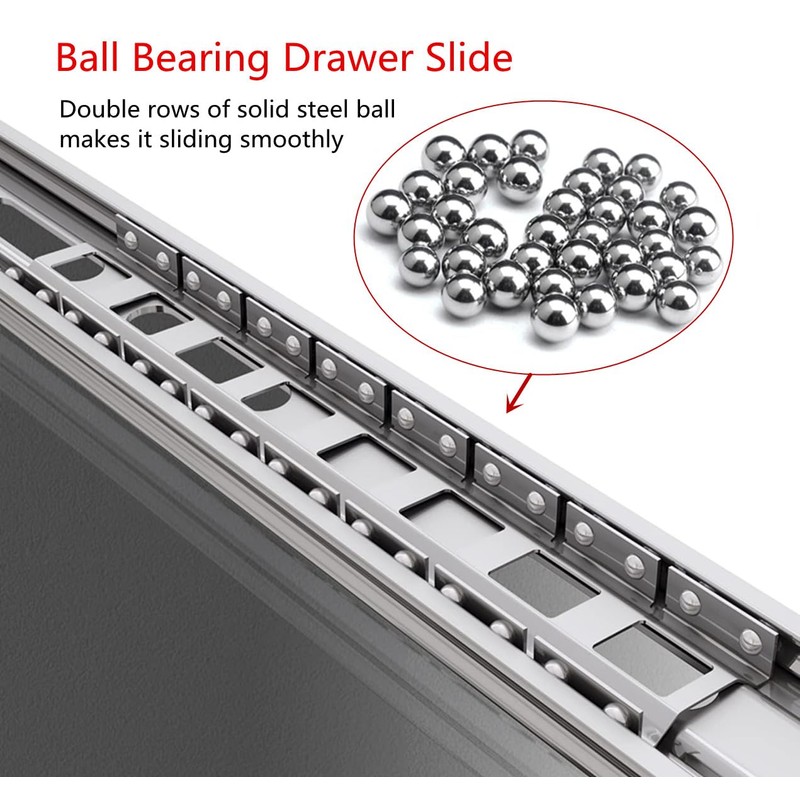 Dachangshund 15" 3 Fold Side Mount Full Extension Ball Bearing