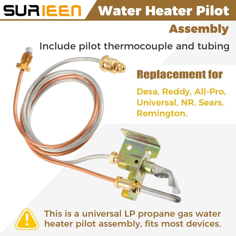Water Heater Pilot Assembly, LP Propane Gas Water Heater Pilot